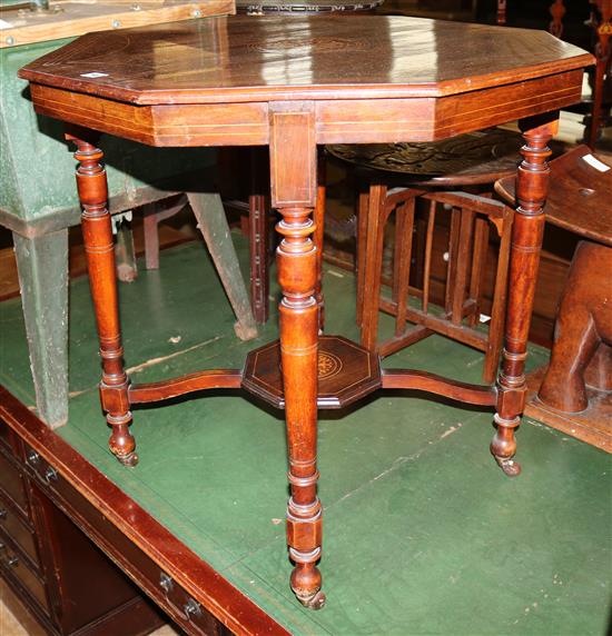 Victorian inlaid octagonal occasional table